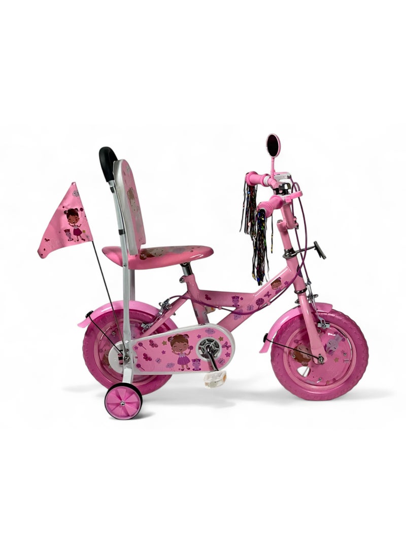 AL BADER Freestyle Kids Bike 12 Inch Bicycle for Girls Ages 3-6 Years, Pink Color, With Comfortable Seat With Backrest, Solid Wheels 12-Inch. - Image 1